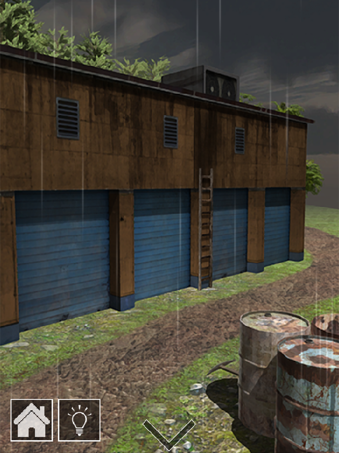 脱出ゲーム　バス停のある道