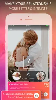 love.ly - track/manage relationship for couple iphone screenshot 1