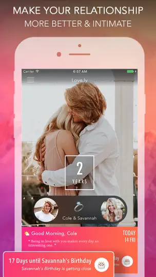 Capture d'écran de Love.ly - Track/Manage Relationship For Couple sur iPhone 1