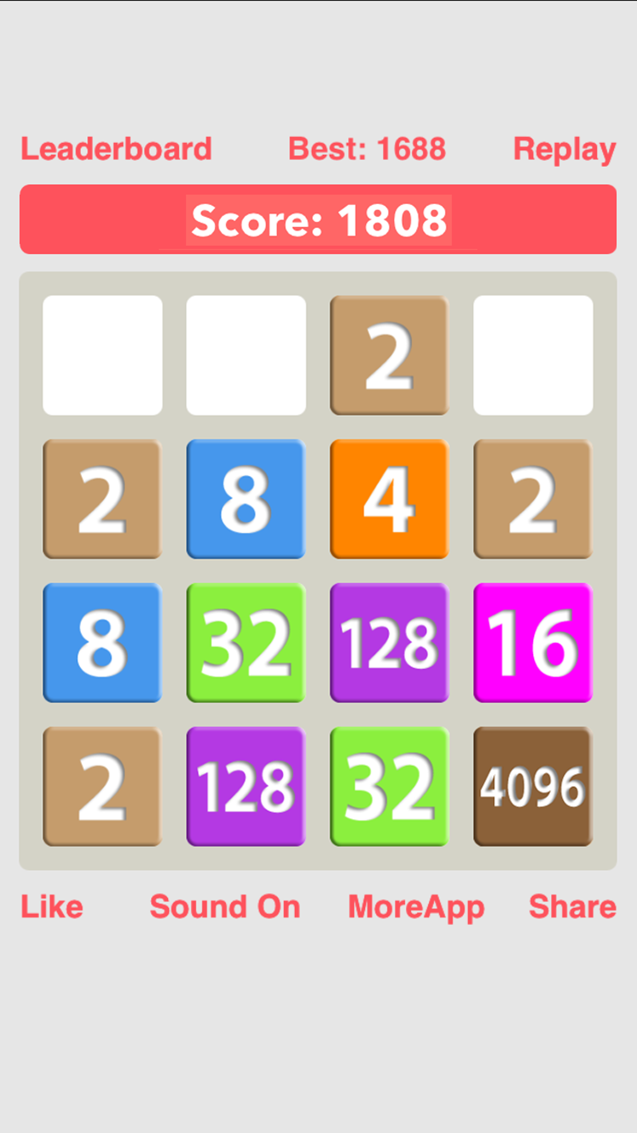2048 4096 Puzzle Game