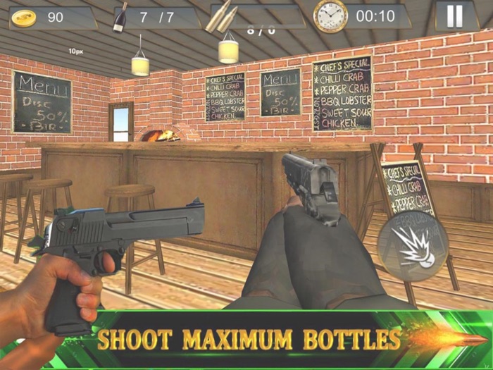 Bar Bottle Shoot Game