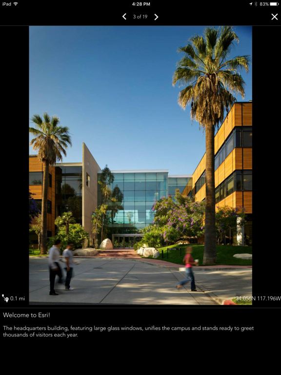 Esri Campus Tour iPad screenshot 4 - Photo & Video app