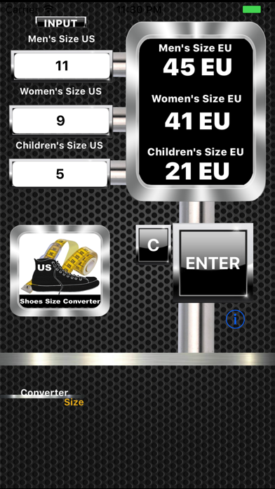 Screenshot #1 pour Shoes size converter  Lite