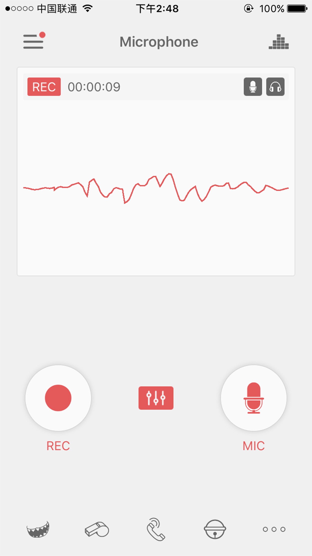 Screenshot 1 of Microphone HD - recorder voice changer memo