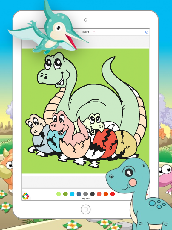 Dinosaurs Drawing Coloring Pages for kids