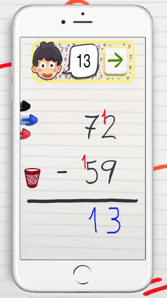 #4. Subtraction – Maths learning to practice (iOS) 게시자: Pocket School - Basic education to learn for adults & kids