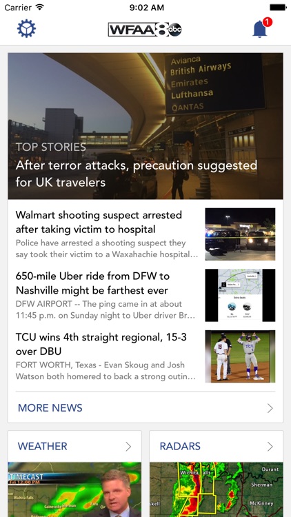 WFAA-North Texas News, Weather