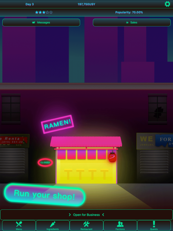 Screenshot #4 pour Ramen Shop 2083: Cyberpunk Restaurant Management