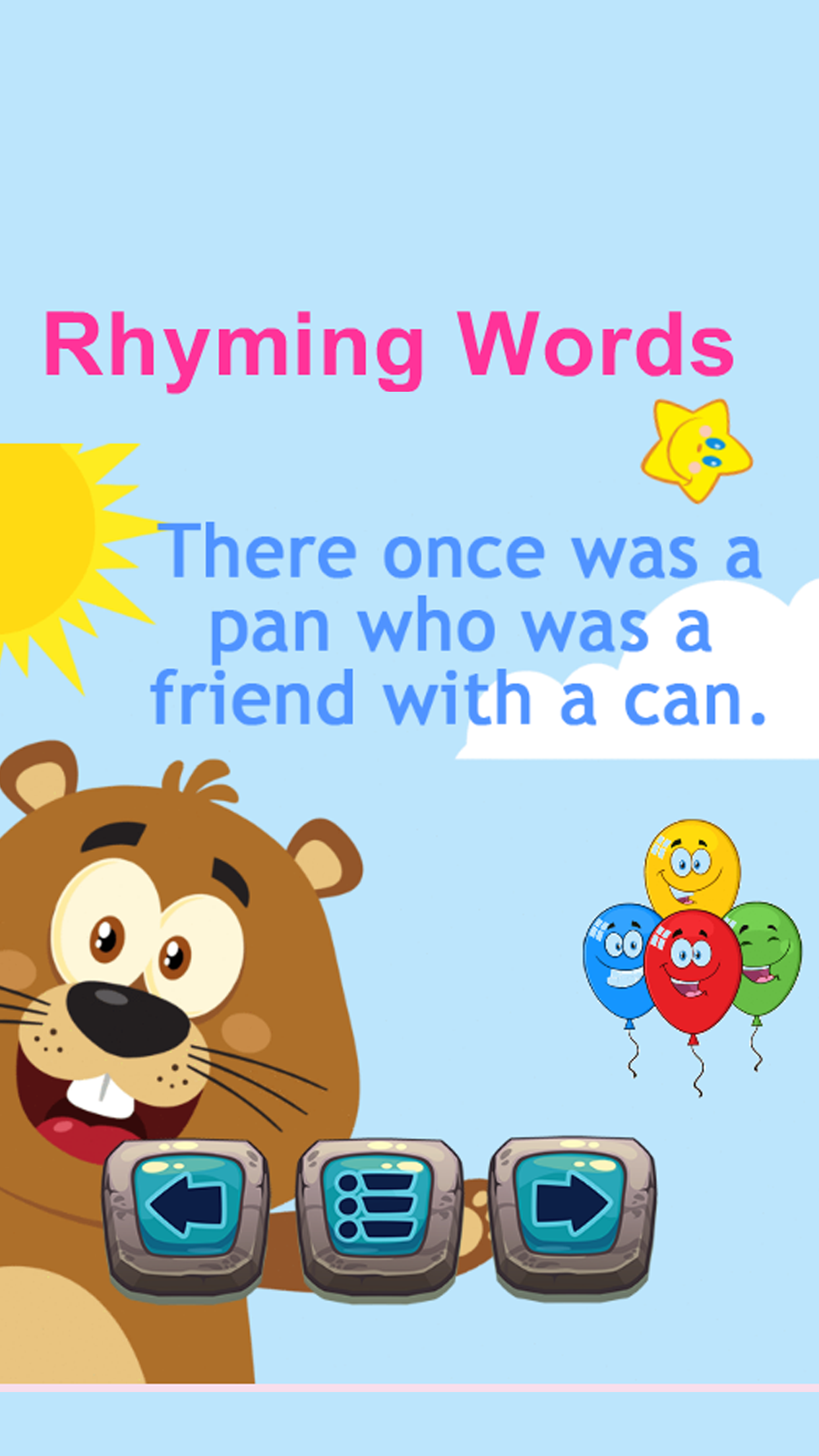 Reading Fun And Easy English Rhyming Words App screenshot 2