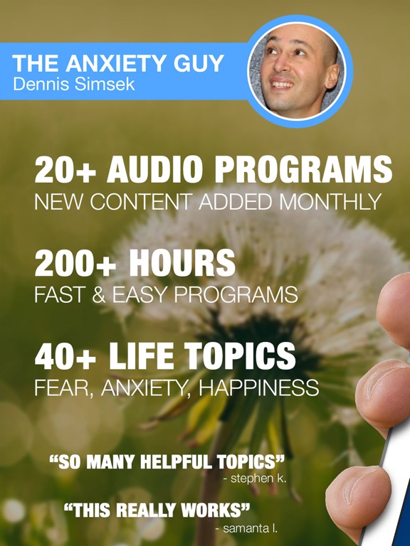 The Anxiety Guy Audio Podcasts iPad screenshot 1 - Health & Fitness app