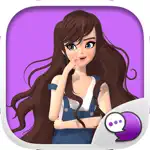 CrazyRuby Sexy girl 2 Eng Stickers for iMessage App Support