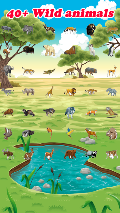 Screenshot #2 pour Wild Animals Quiz : Apprendre le nom de l'animal