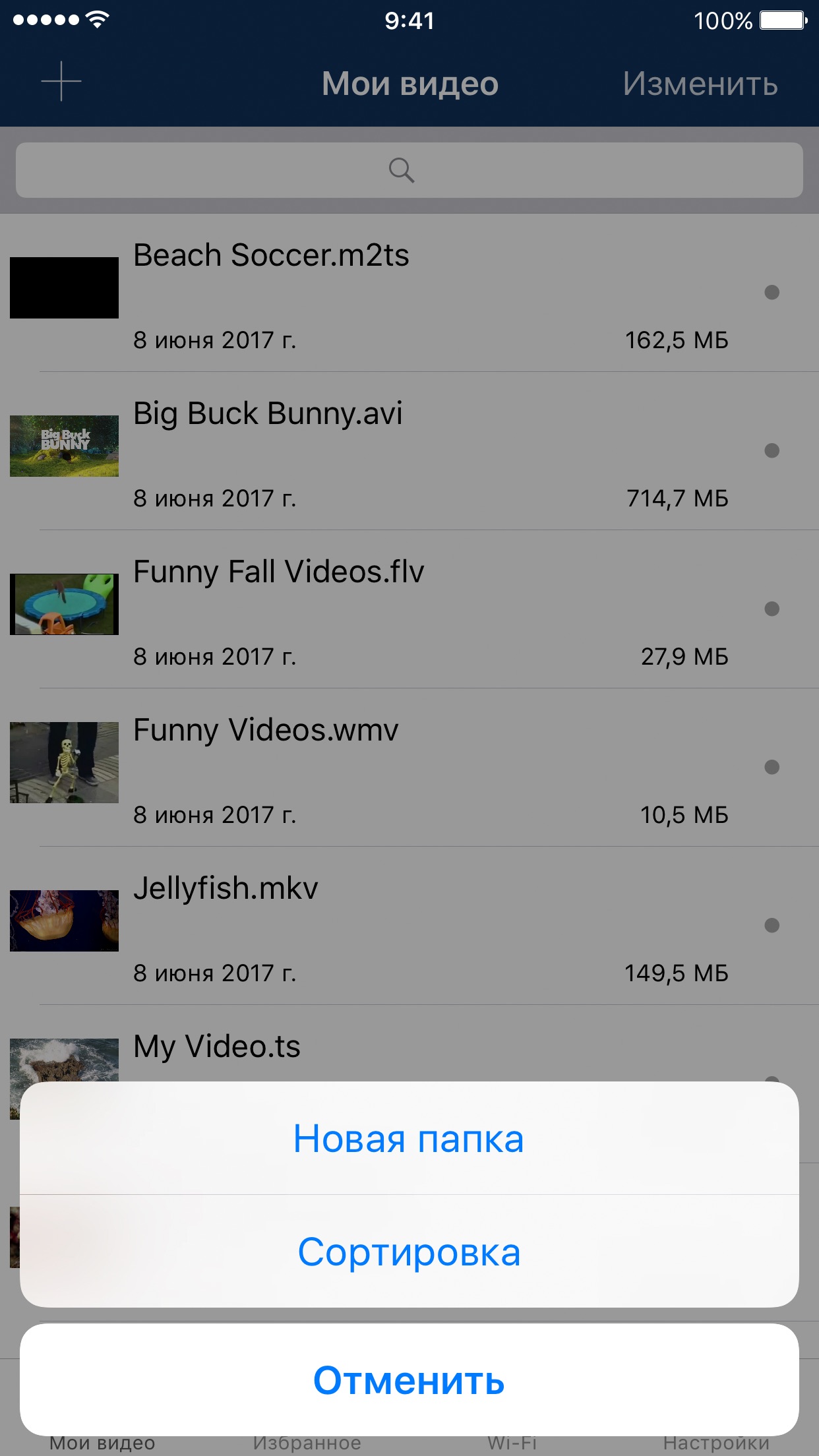Screenshot 1 of AVPlayer для iPhone