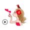 Animated Beautiful Hula Girl Sticker