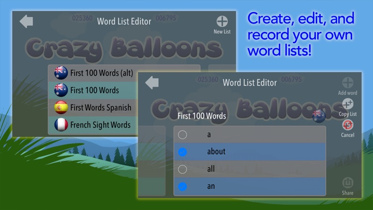 Sight Word Balloons