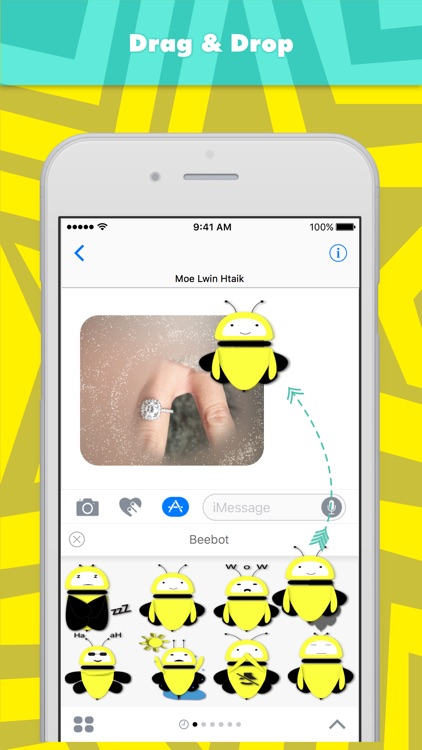 Beebot stickers by Moe Lwin Htaik