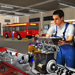 Gros Autobus Moteur Mécanicien Simulateur 3D