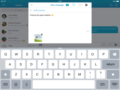 Screenshot #5 pour SMS depuis votre Tablette&Sync