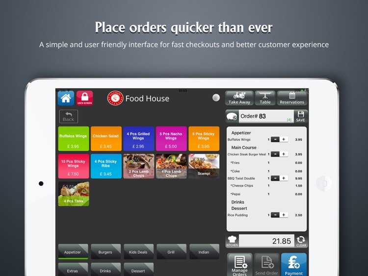 Just eMenu iPad Point of Sale (POS)