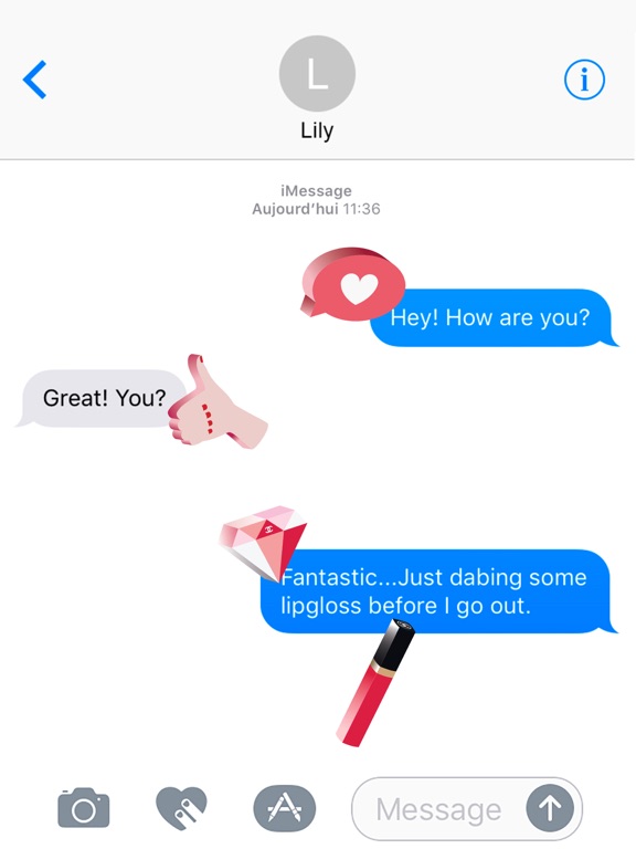 ROUGE COCO GLOSS Sticker iPad screenshot 5 - Stickers app