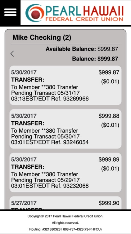Pearl Hawaii Federal Credit Union (PHFCU) screenshot-3