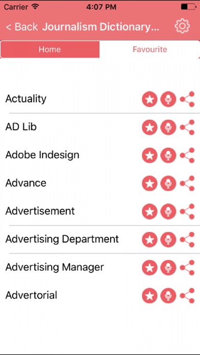 Journalism Dictionary Terms Definitions iPhone screenshot