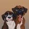 React with cute Boxer Dog Stickers and Emojis Pack