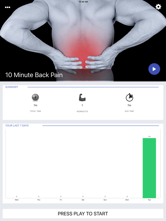 Screenshot #4 pour 10 Min Lower Back Therapy Workout Challenge