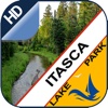 Itasca offline GPS chart for lake and park trails