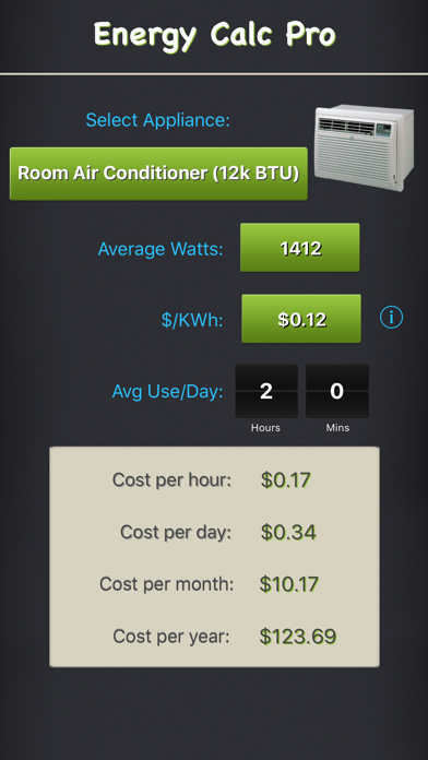 Energy Calc Pro - Appliance Energy Cost Calculatorのおすすめ画像3