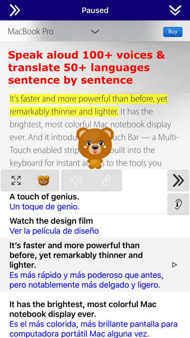 Screenshot #2 pour SpeakText for eBook Lite