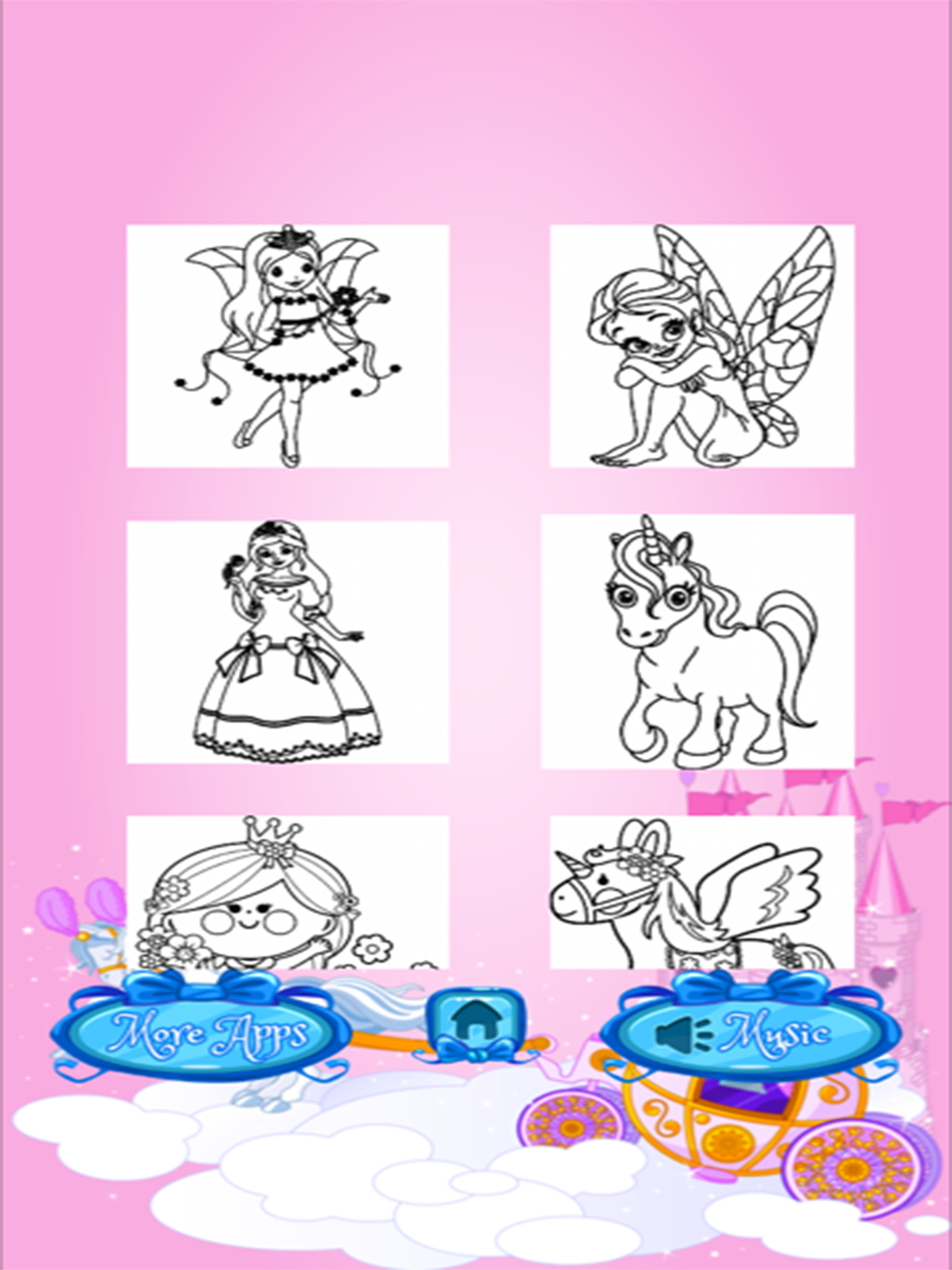 Princess Coloring Book Draw Paint for Kids & Adult screenshot 8
