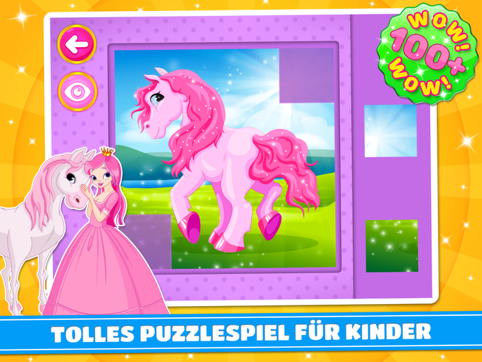 Niedliche Pony- und Einhornrätsel  Puzzle-Spiel
