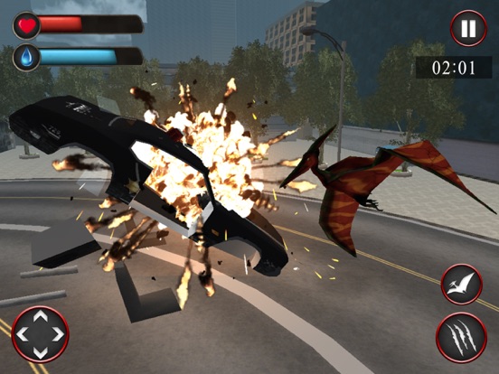 Screenshot #5 pour Pterodactyl Simulator: Dinosaurs in the City!