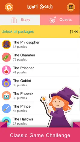 Game screenshot Wizard Challenge Word Search for Harry Potter apk