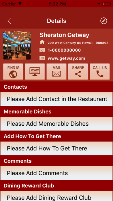 My Restaurants screenshot1