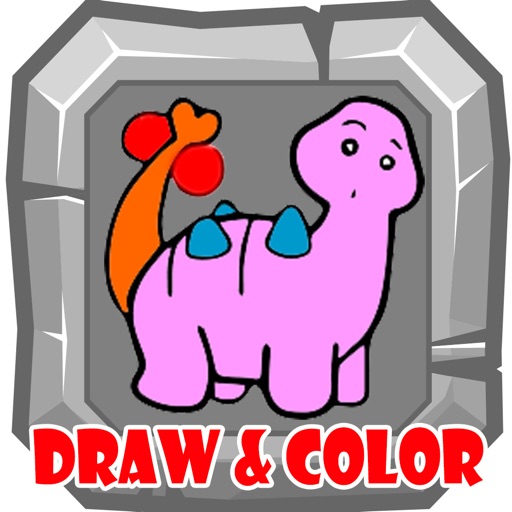 Dinosaur Drawing and Coloring Ideas for Kids iOS App