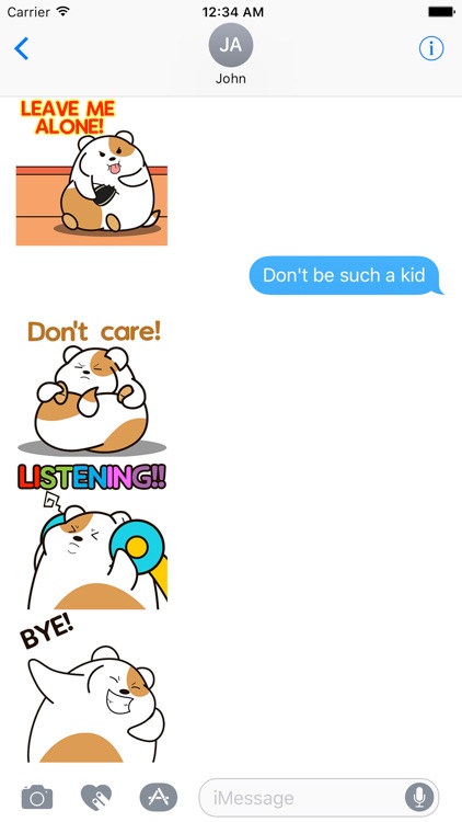 Animated Very Fat Hamster Stickers