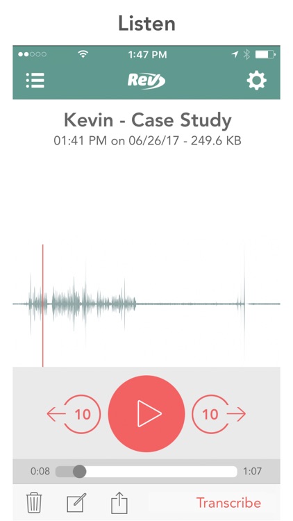 Rev Voice Recorder: Audio Transcription