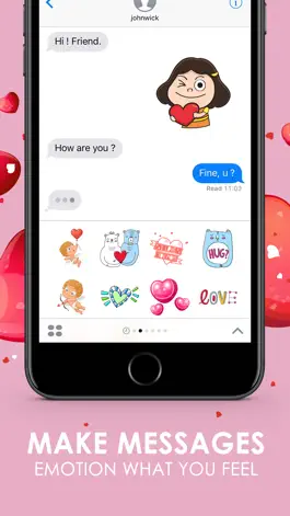 Game screenshot Love Valentine Sticker Emoji & Emoticons ChatStick apk