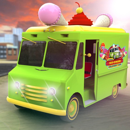 Summer Ice Cream Delivery Van