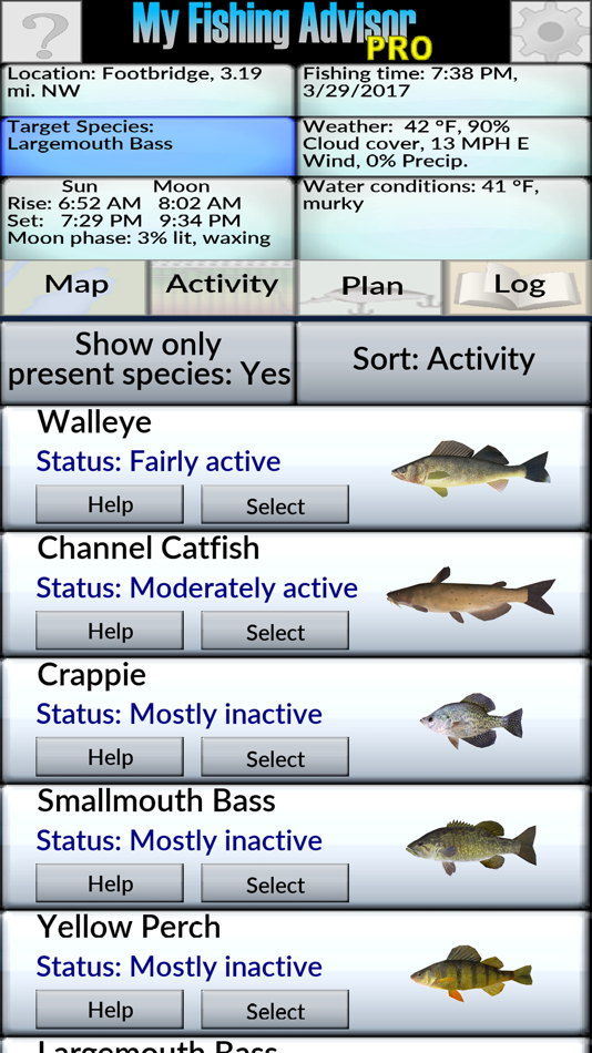 #2. My Fishing Advisor (iOS) By: Pishtech LLC