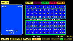 Keno Four Card screenshot