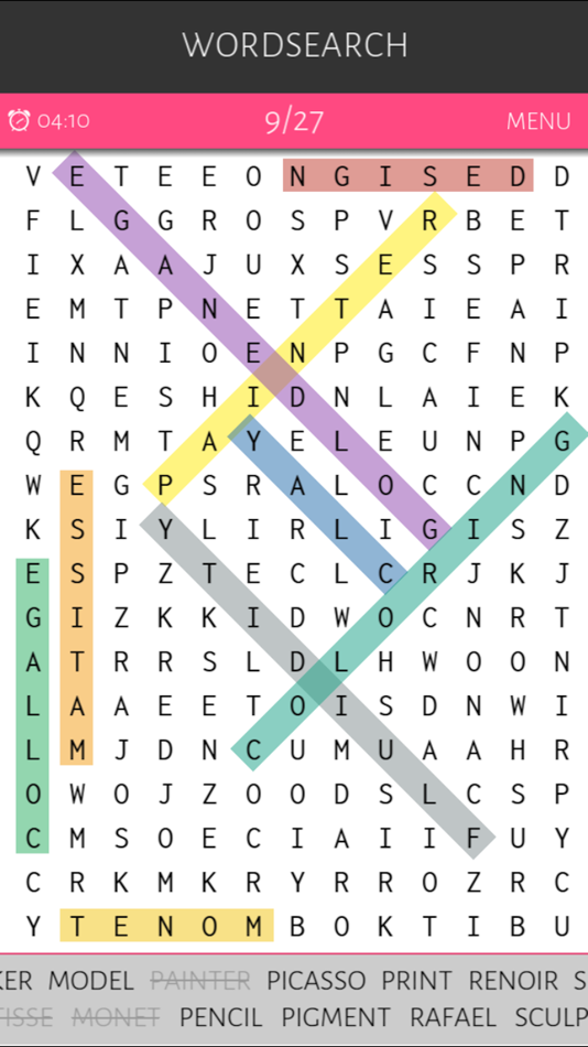 #2. Word Search Simple (iOS) 由: Wixot Game
