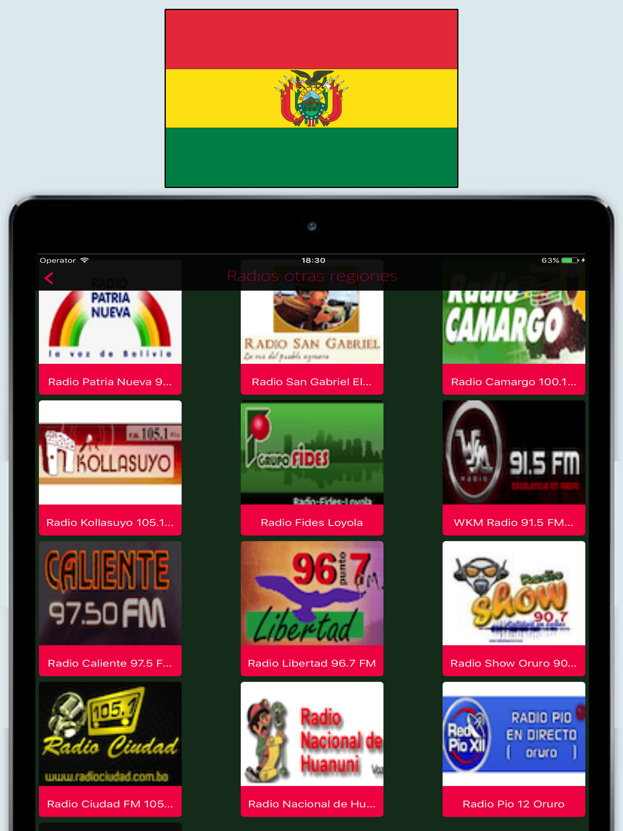 Radios de Bolivia / Emisoras Top en Vivo FM y AM