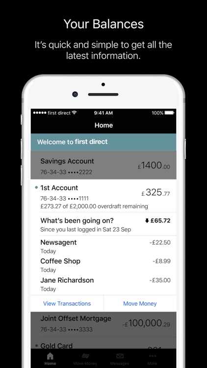 first direct Banking on the go