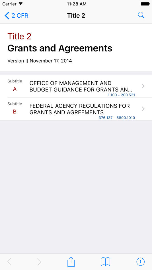 2 CFR - Grants and Agreements (LawStack Series) - 8.530.20170514 - (iOS)