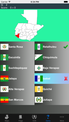 Guatemala Department Maps, Flags and Capitals screenshot 2