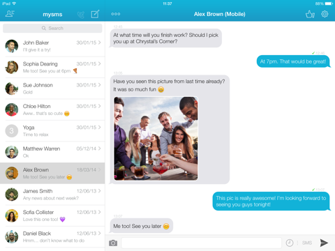 Screenshot #4 pour SMS depuis votre Tablette&Sync