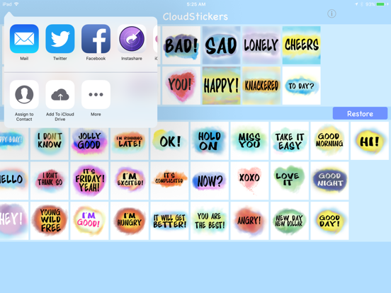 Screenshot #4 pour CloudStickers Social Pack
